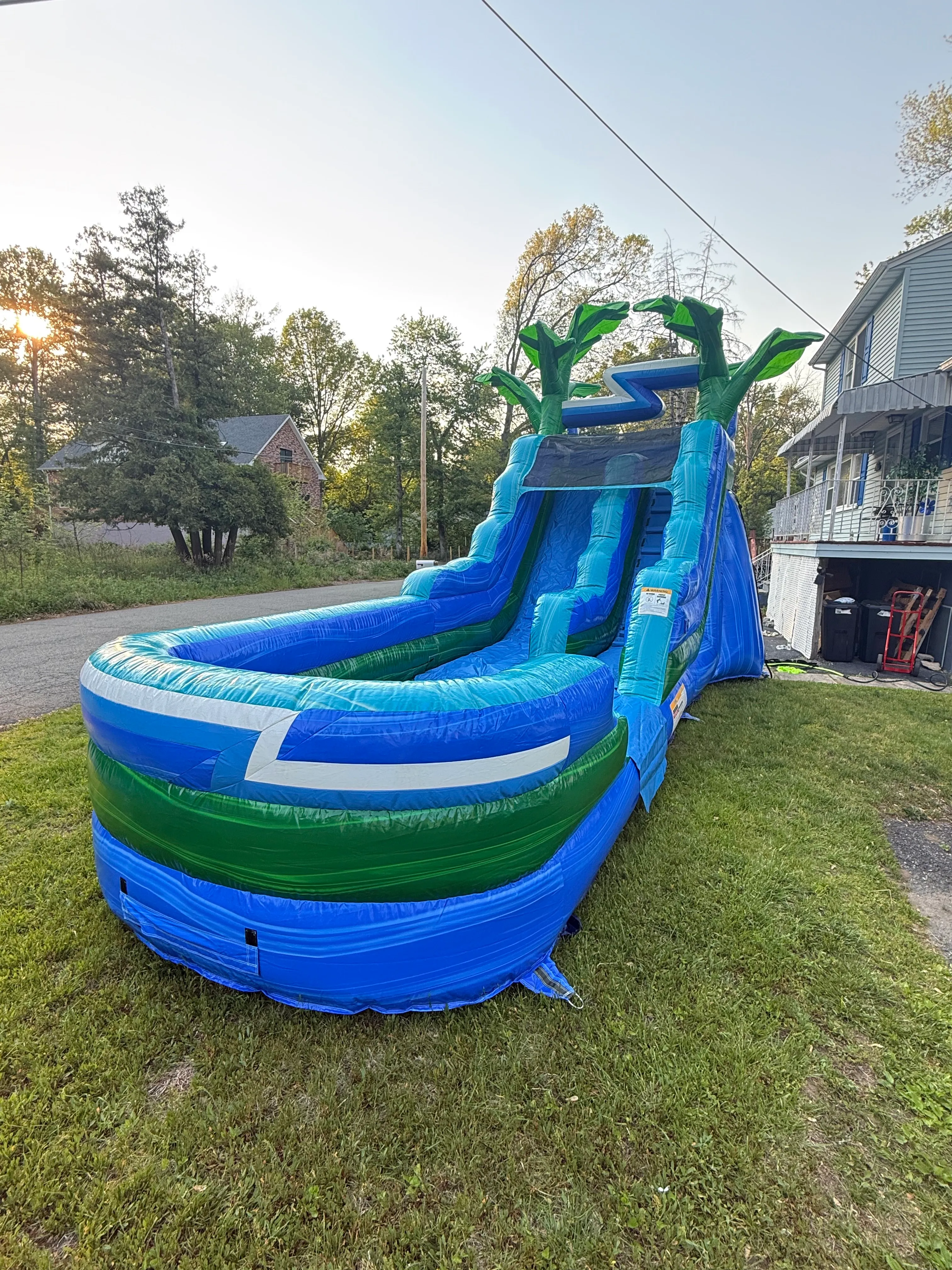 Tropical Dual Lane Water Slide (Wet/Dry Options Available!)