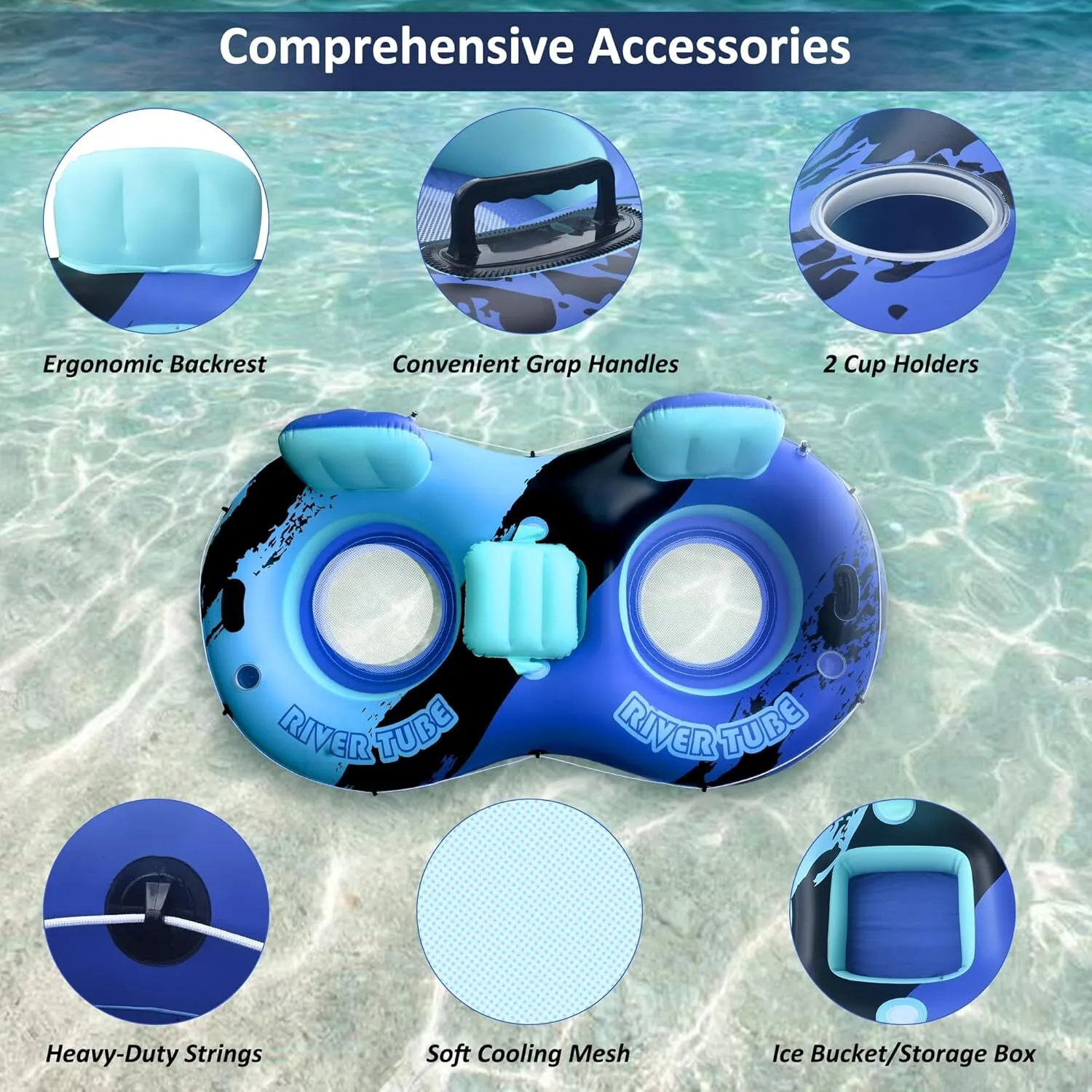 Pool Float - River Tube - Giant - Double