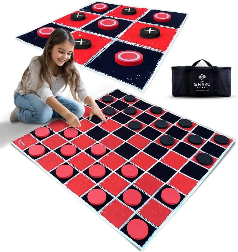 Giant Checkers and Tic Tac Toe