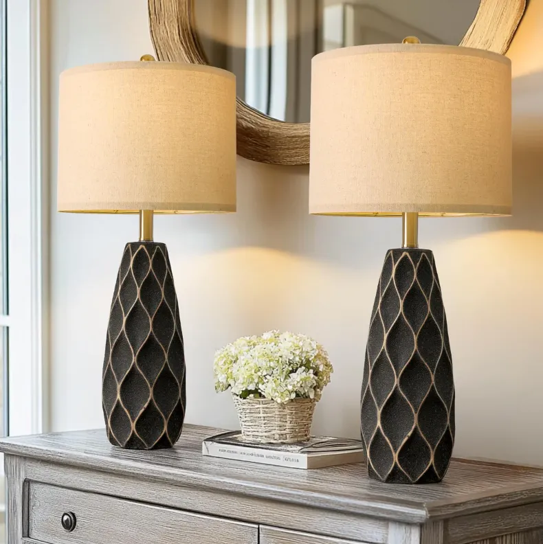 27.5" Ceramic Table Lamps set if 2