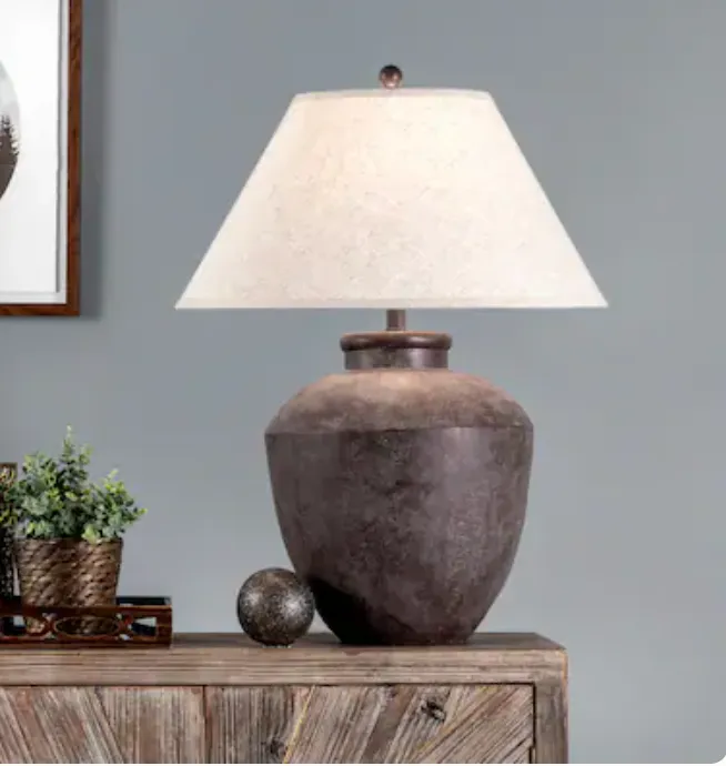 Large Brown Resin Lamp