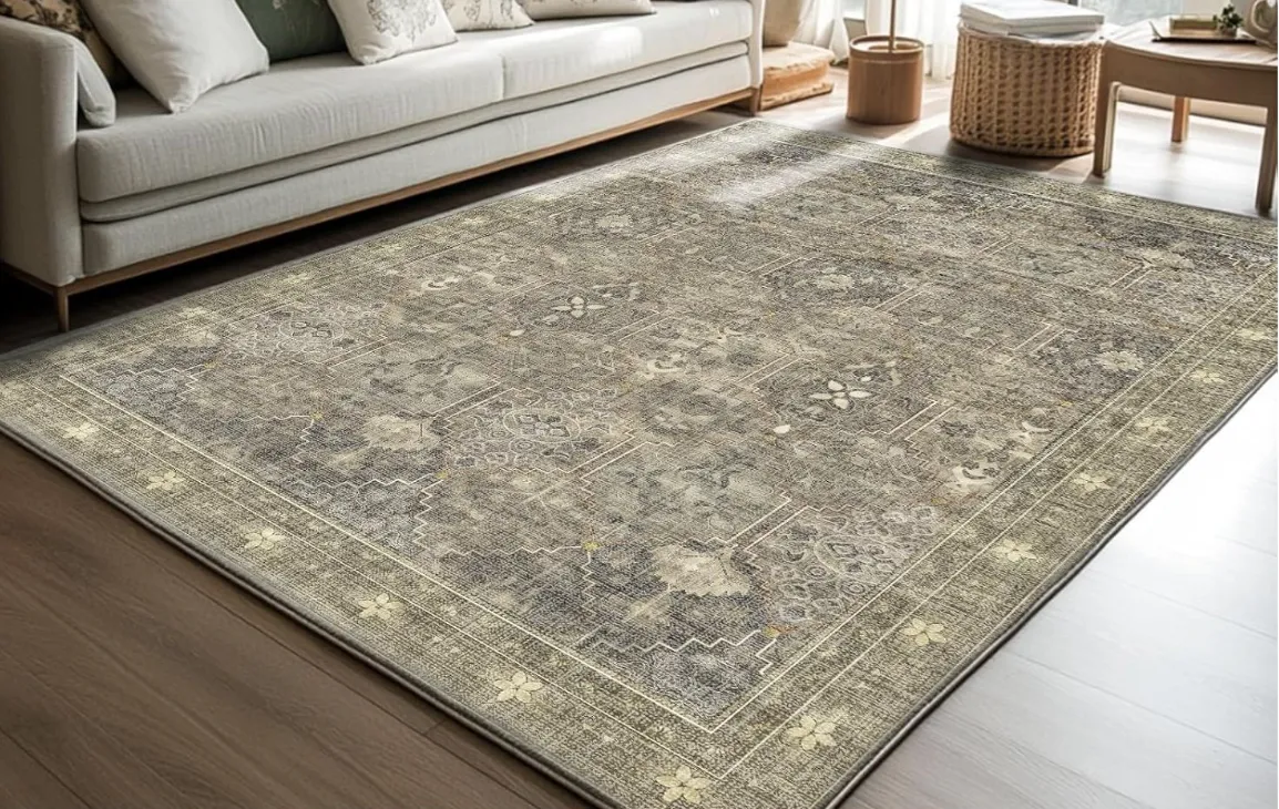 Light Green and Beige Rug