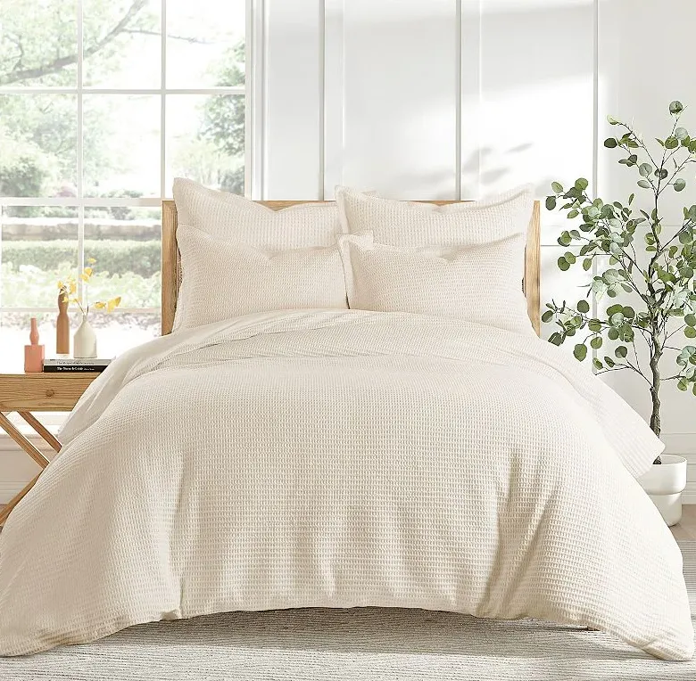 King Waffle Bedding with Shams