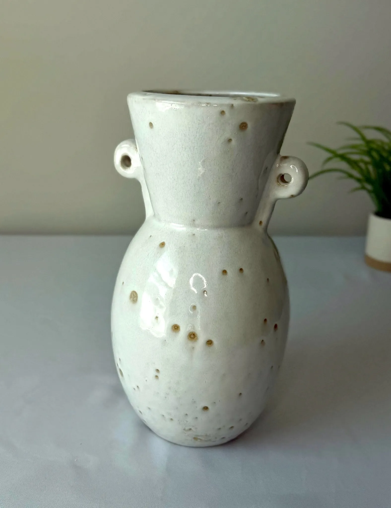 VW Ivory Tall Vase