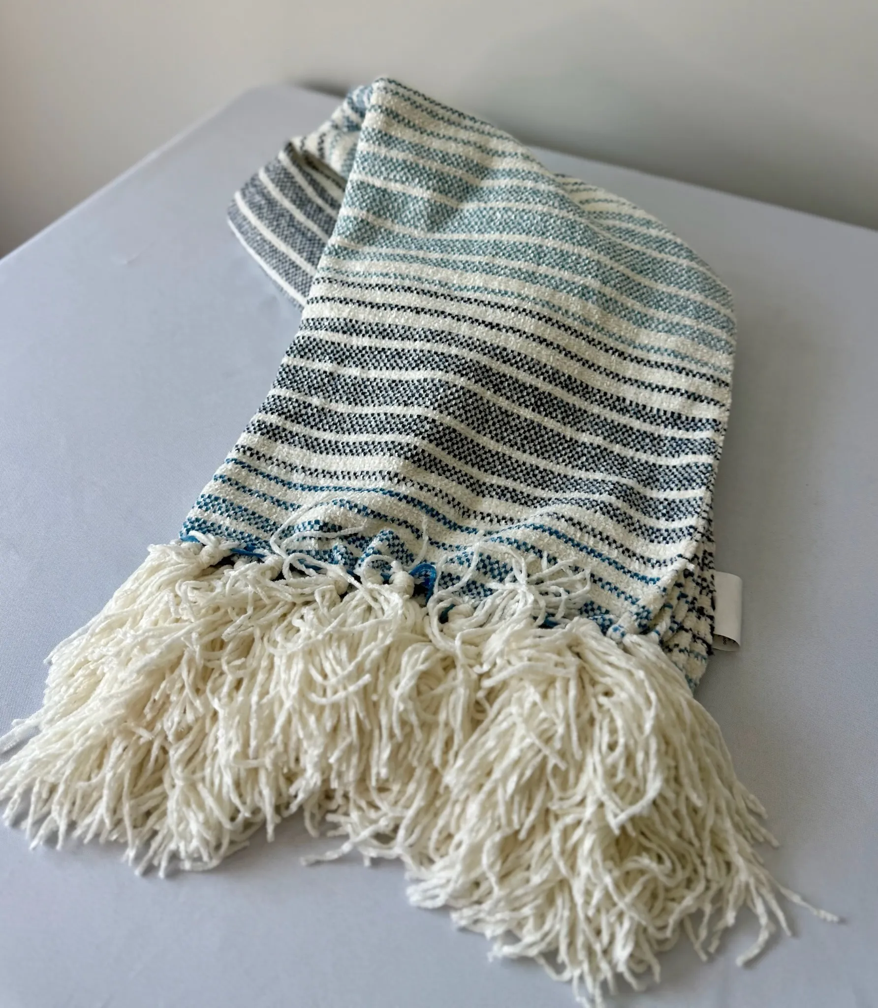Throw Blanket Blue/white