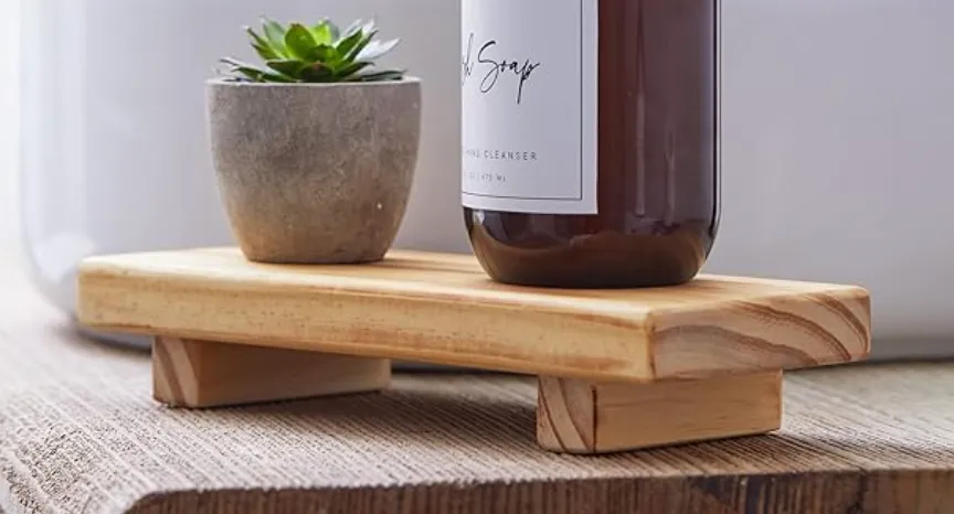 Wood Pedestal Soap Stand