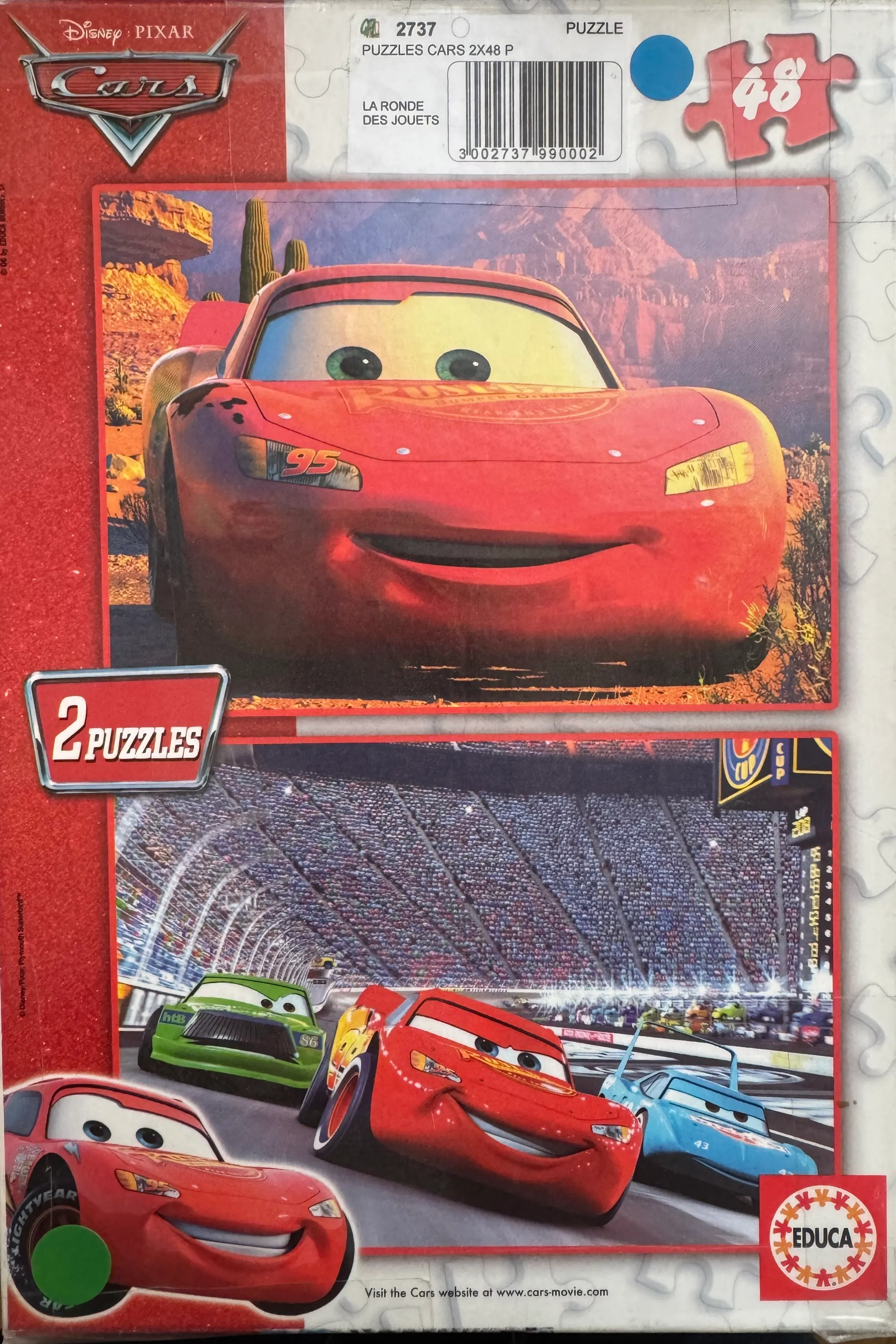Puzzles Cars Flash MacQueen 2 x 48 pièces