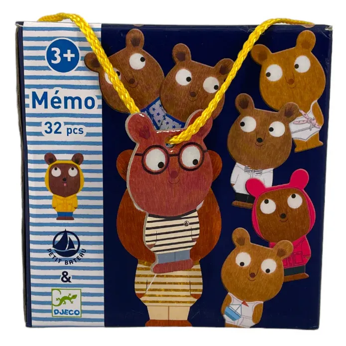 Memo Petit Bateau Oursons 32 pièces