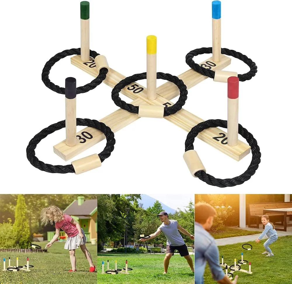 Jeu d'anneaux au sol (Croix)