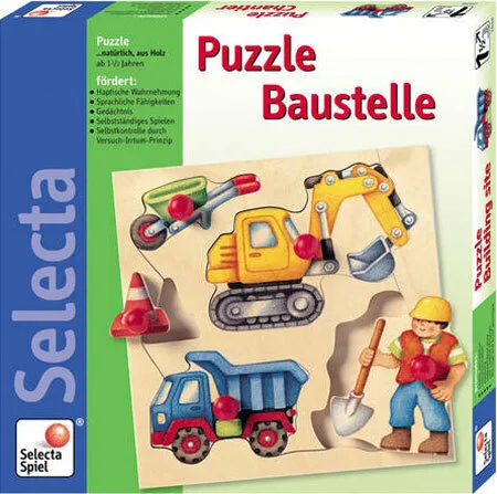 Puzzle Chantier 5 pièces à bouton