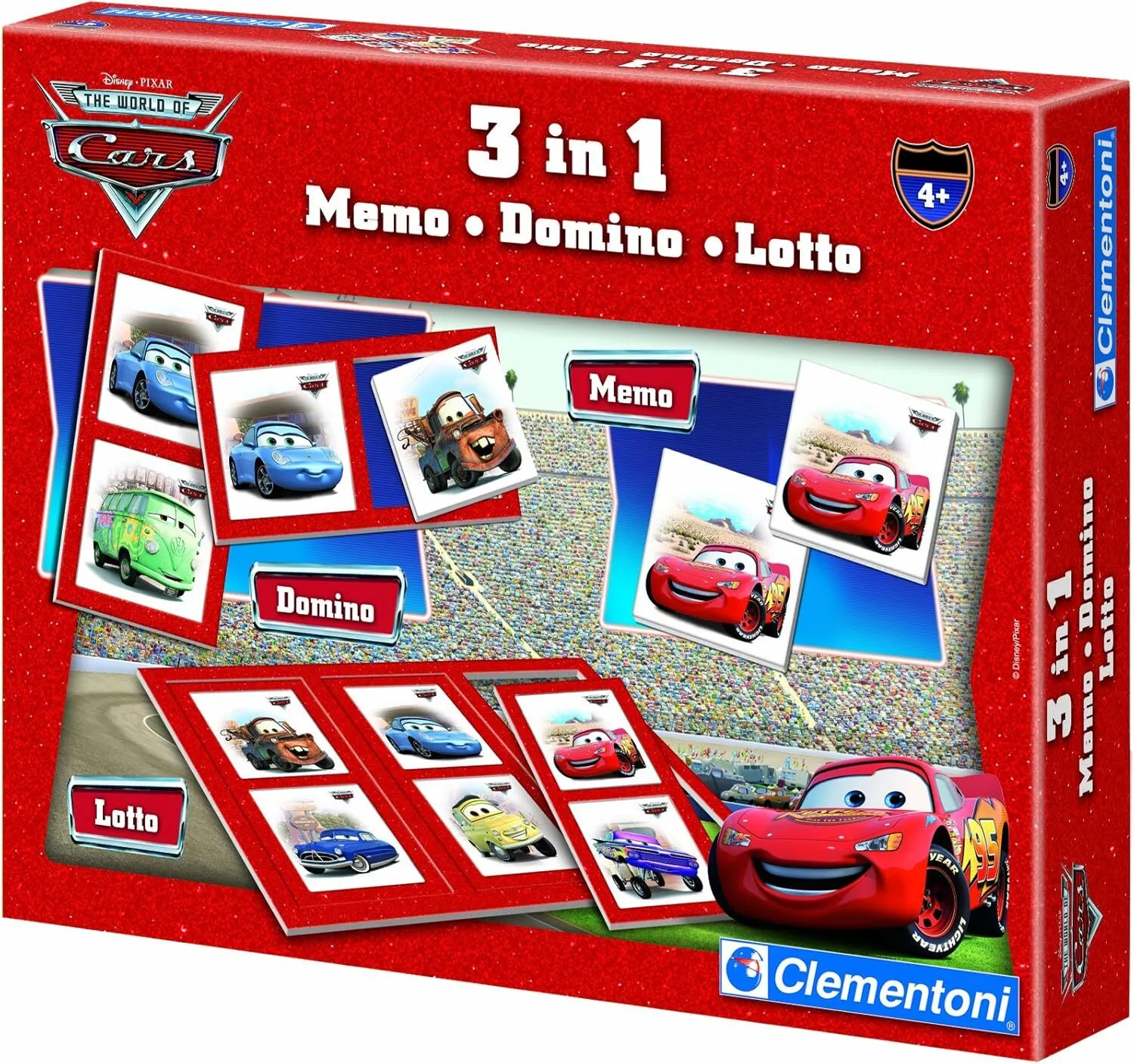 Memo - Domino - Loto - 3 en 1 - Cars