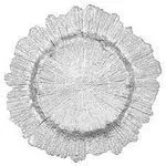 Plastic Reef Charger Plate - Silver