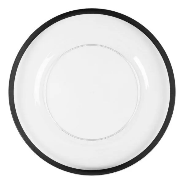 Rimmed Black Charger Plate