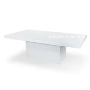 4 ft L x 8 ft W White Acrylic Table