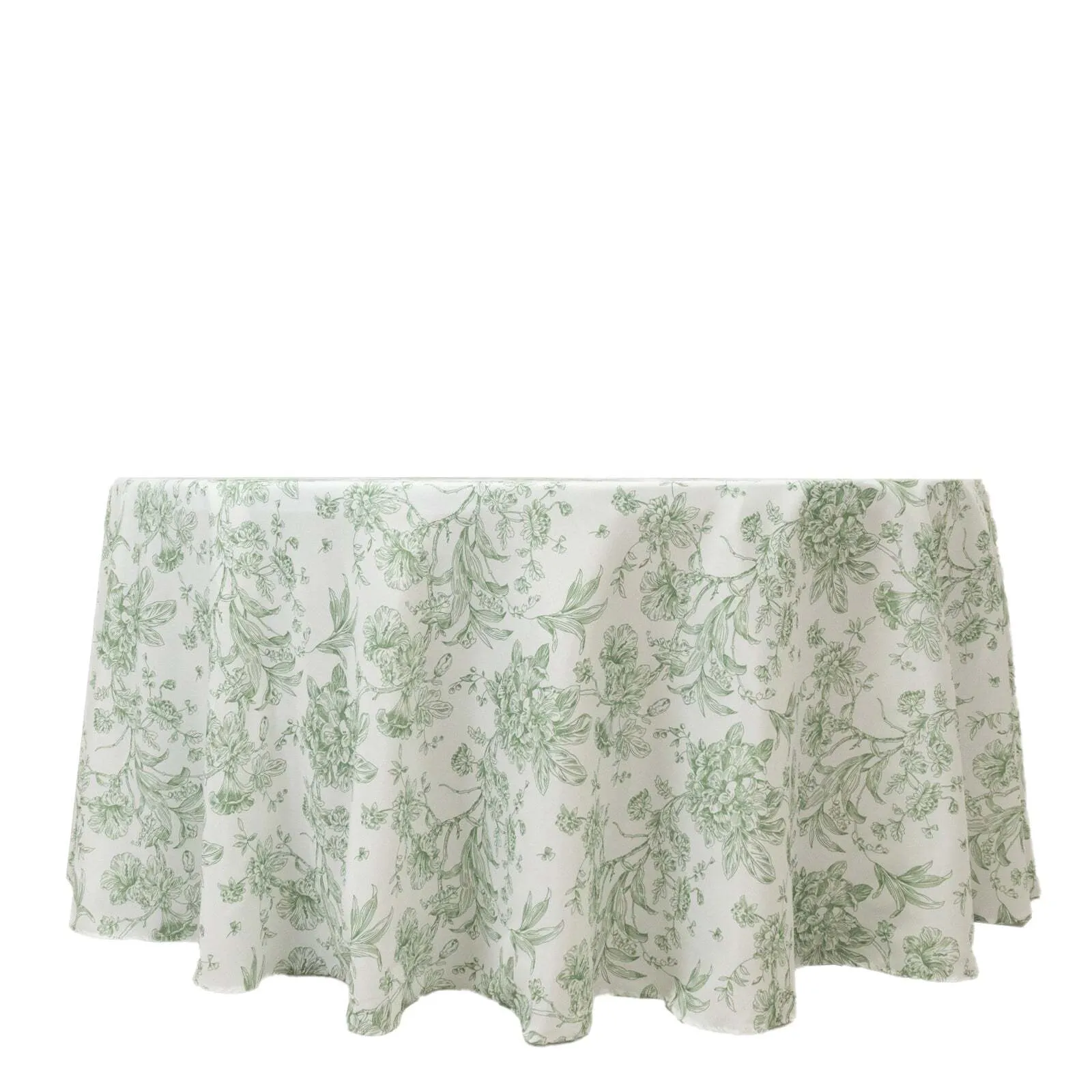 Green French Toile Pattern
