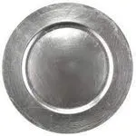 Plastic Charger Plate - Silver