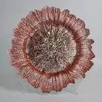 Plastic Reef Charger Plate - Rose Gold