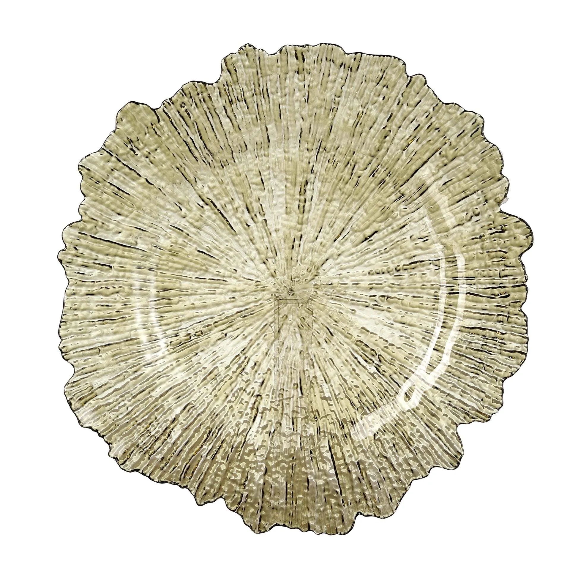 Plastic Reef Charger Plate - Gold