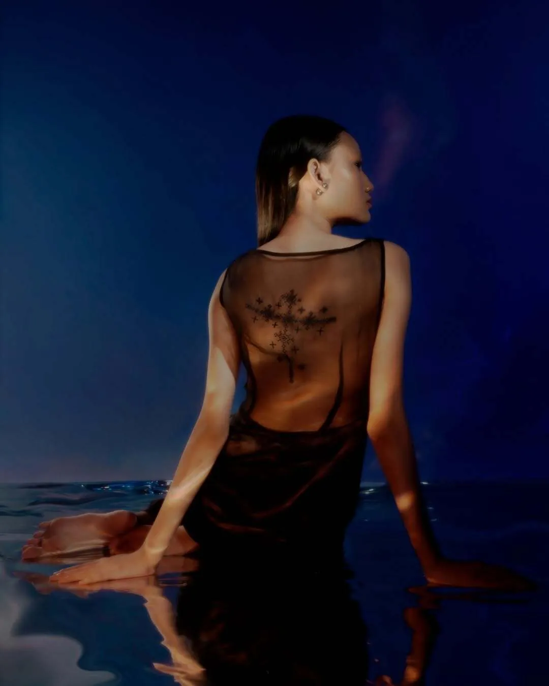 RD-0328 - Sukkhacita - Tilem Dress in Black Indigo