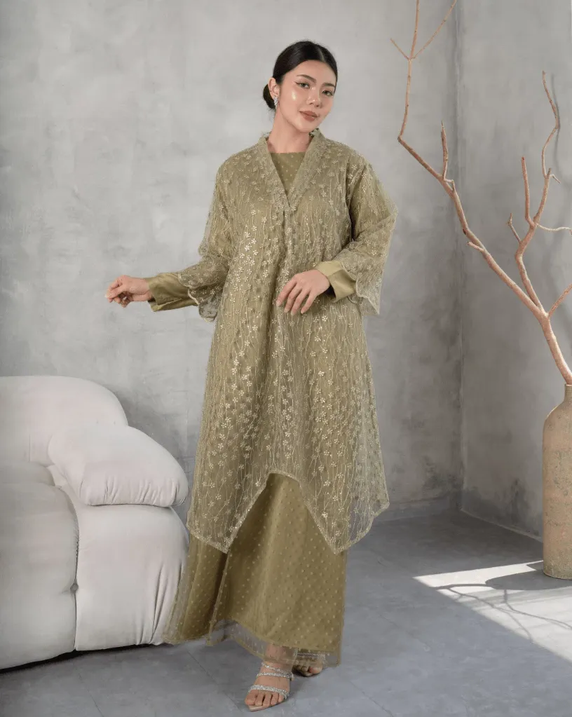 RD-0118 - Golde The Label - Arum Tille Dress Hijab Olive