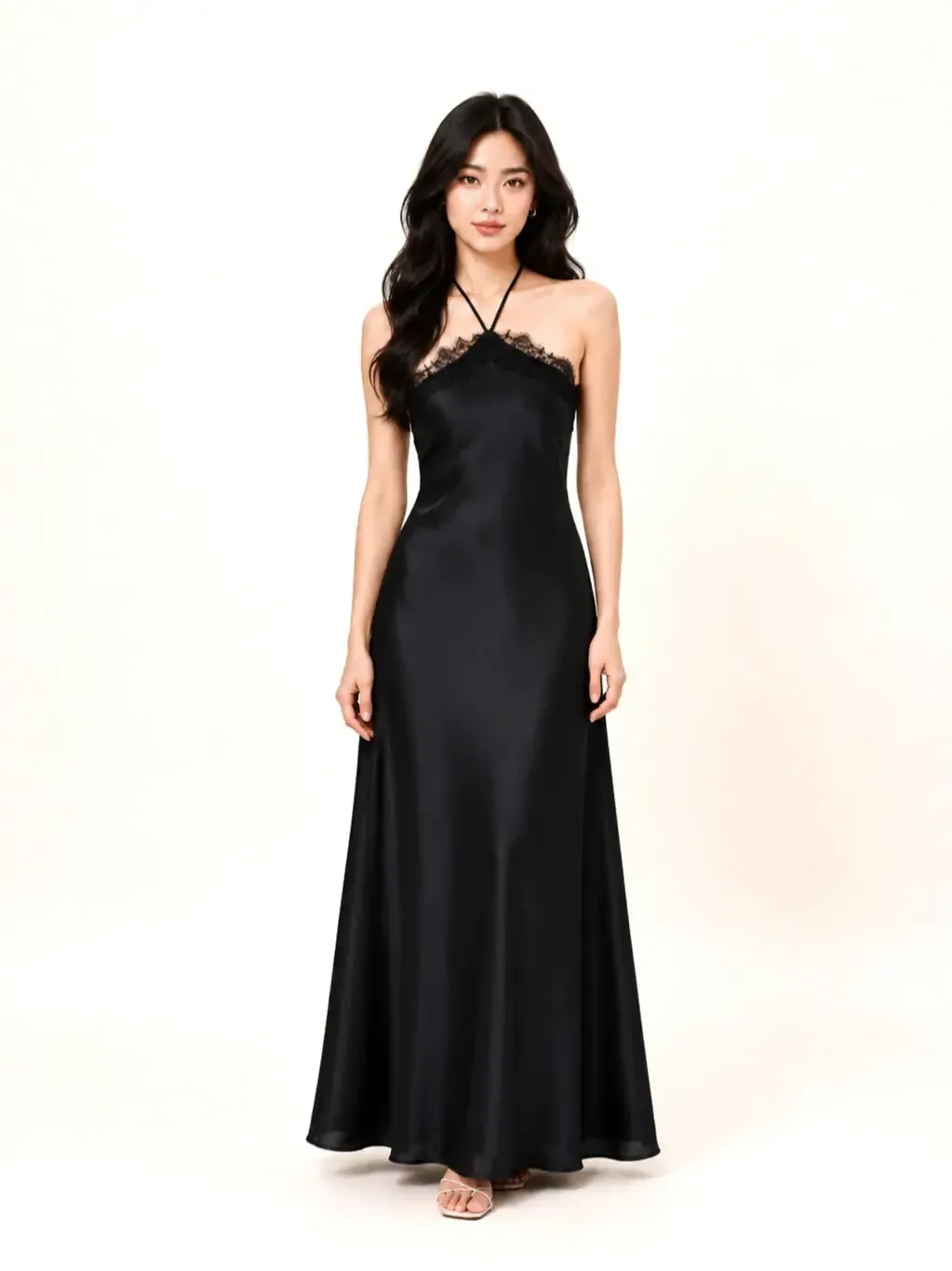 RD-0580 - With Love The Brand - Devony Lace Halter Maxi Dress 