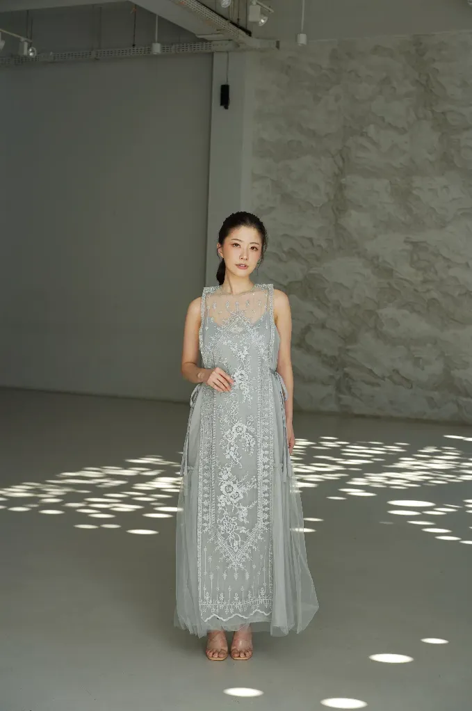 RD-0101 - Aura Label - Raelyn Dress in Silver Sage