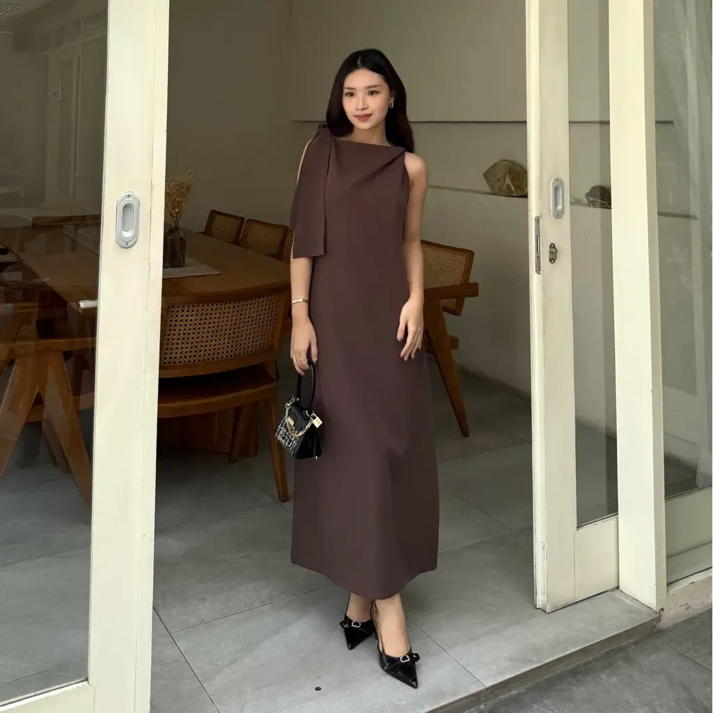 RD-0519 -  - Luna Maxi Long Dress in Choco