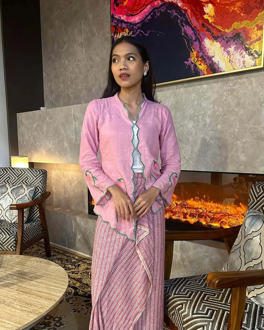 RD-0279 - Merona - Kebaya Kuntum Rose