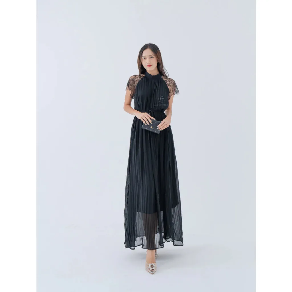 RD-0139 - GelseyRooms - Lace Dress in Black