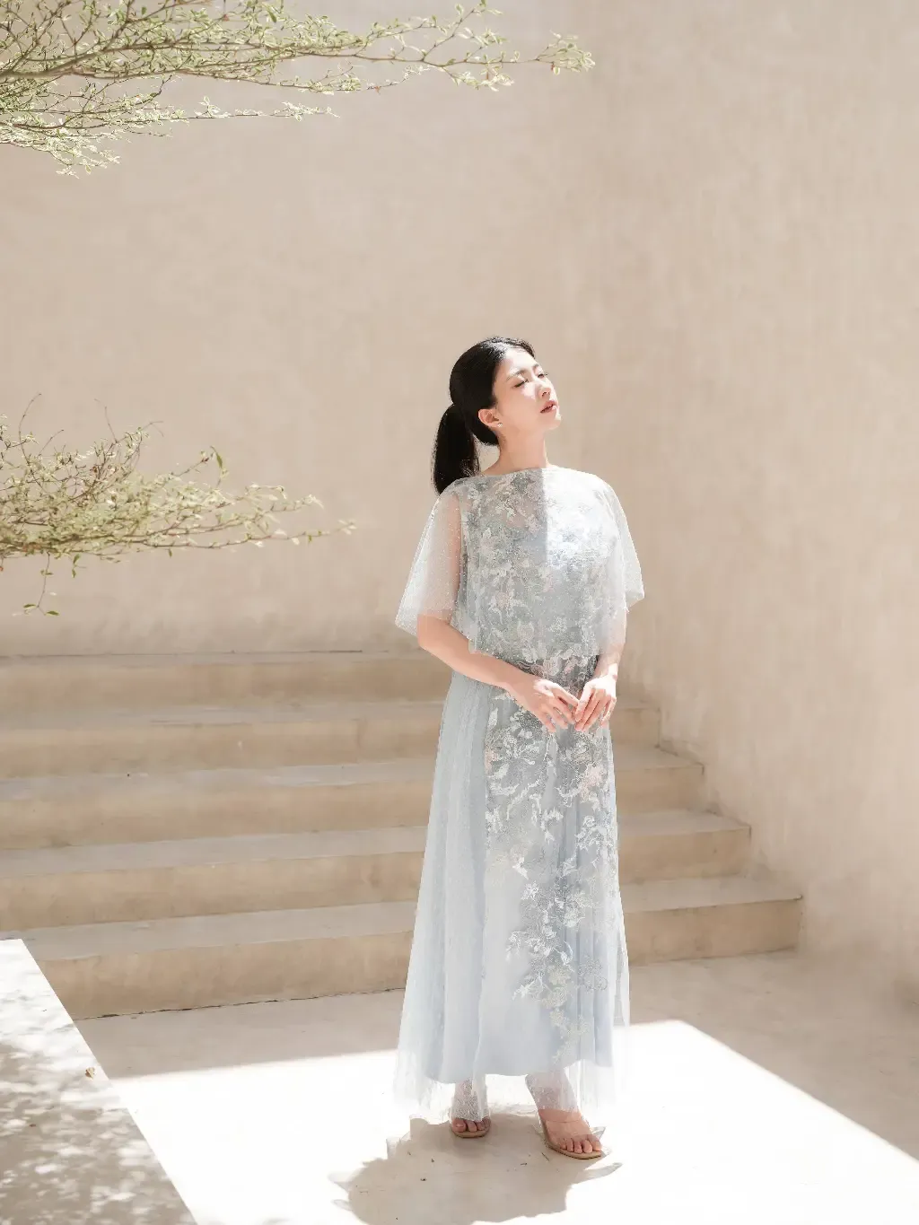 RD-0325 - Aura Label - Haven Dress in Baby Blue