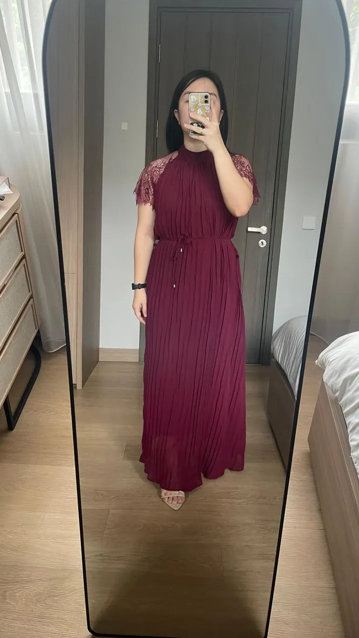 RD-0140 - GelseyRooms - Lace Dress in Red