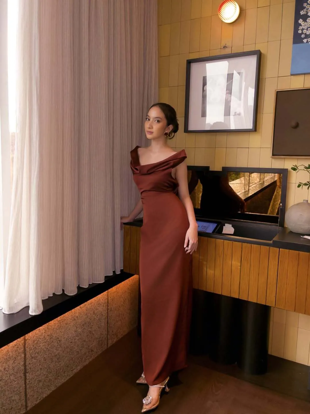 RD-0354 - DY Official - Collins Dress in Brown size L-XL