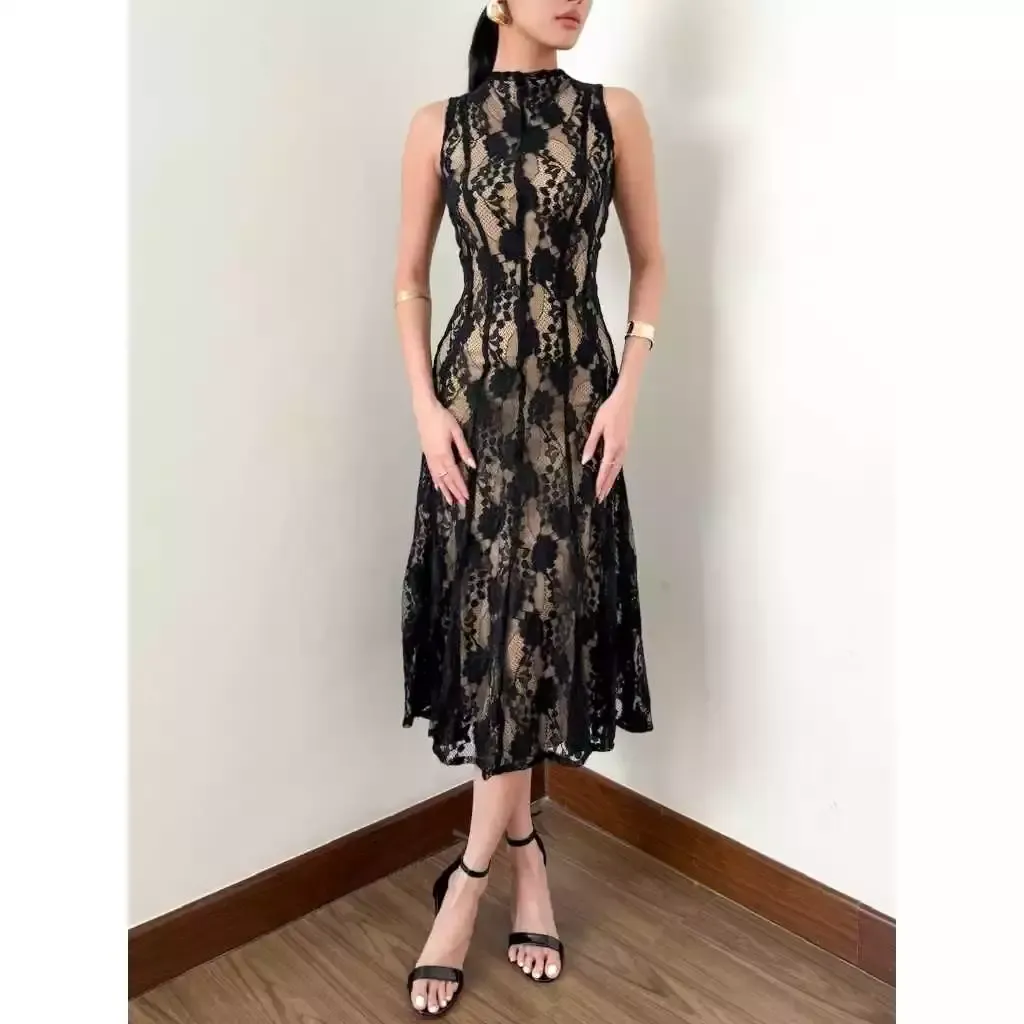 RD-0410 - With Love The Brand - Eden Midi Dress in Black size S-M