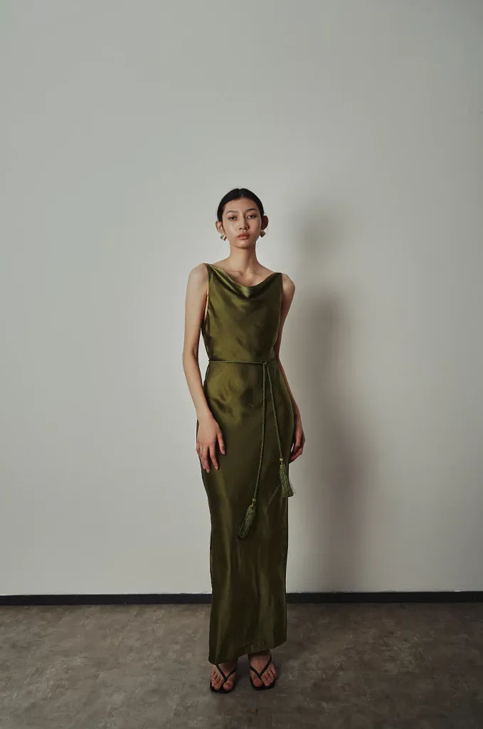 RD-0135 - Pafon - Esme Dress in Moss Green