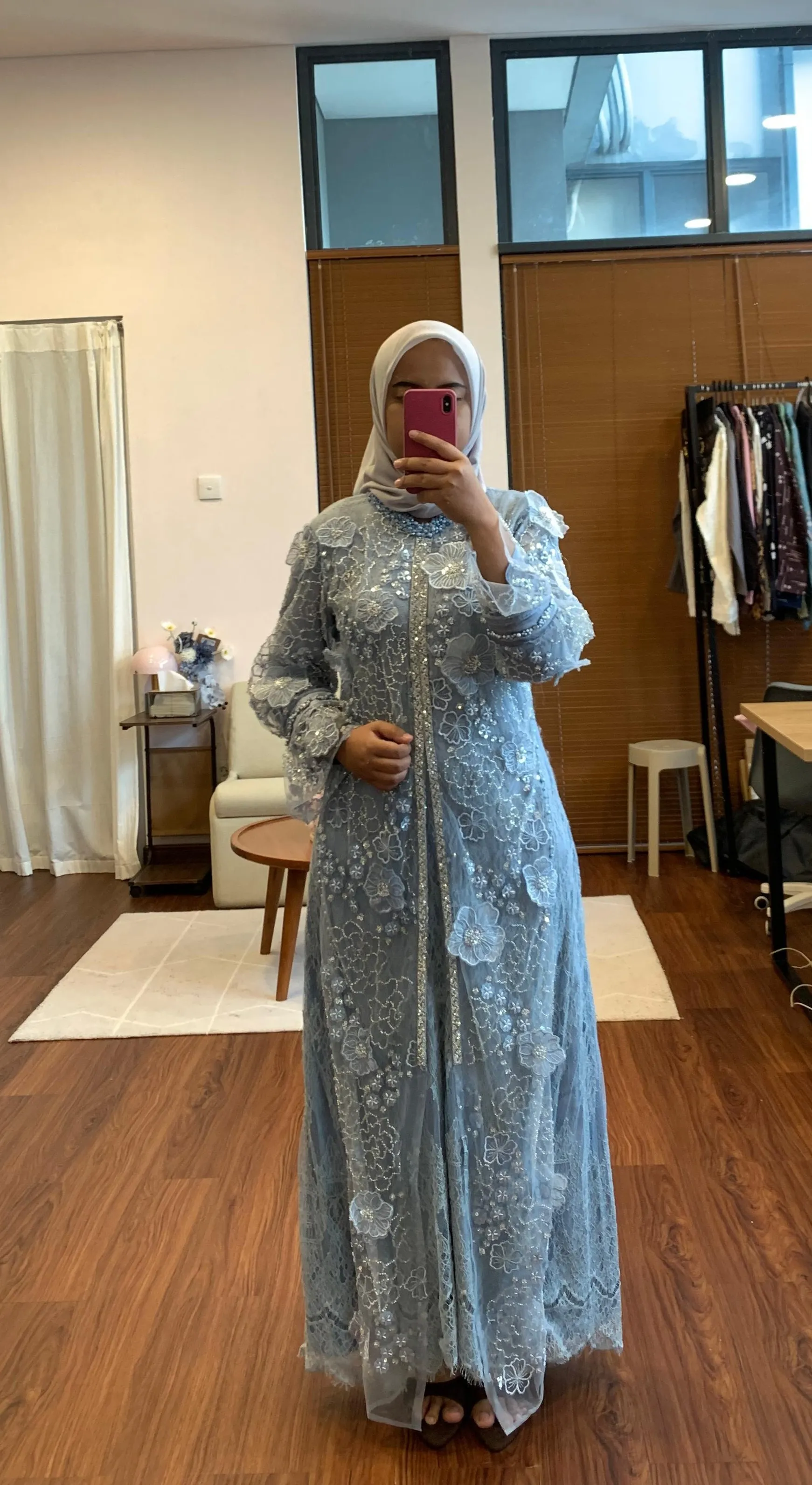 RD-0340 - Lacelook - Flower Dress in blue