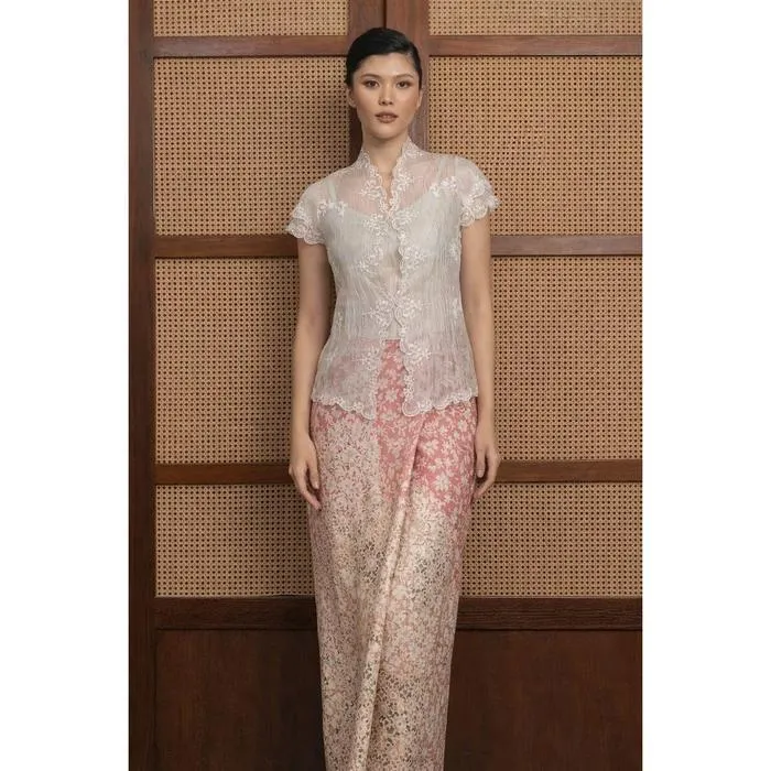 RD-0455 - Kartinis Label - Sheer Embroided Kebaya in Beige