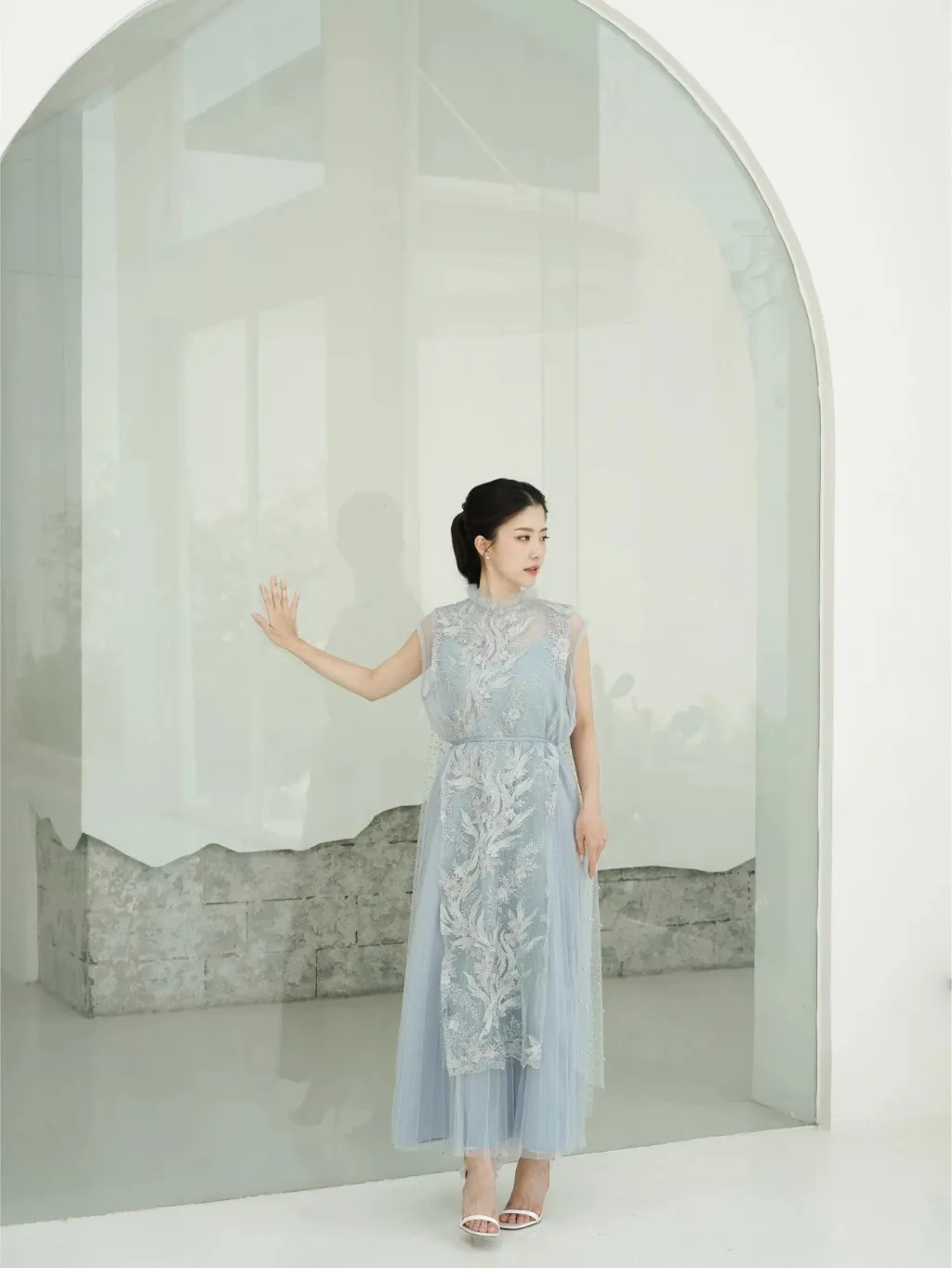 RD-0149 - Aura Label - Emily Dress In Baby Blue