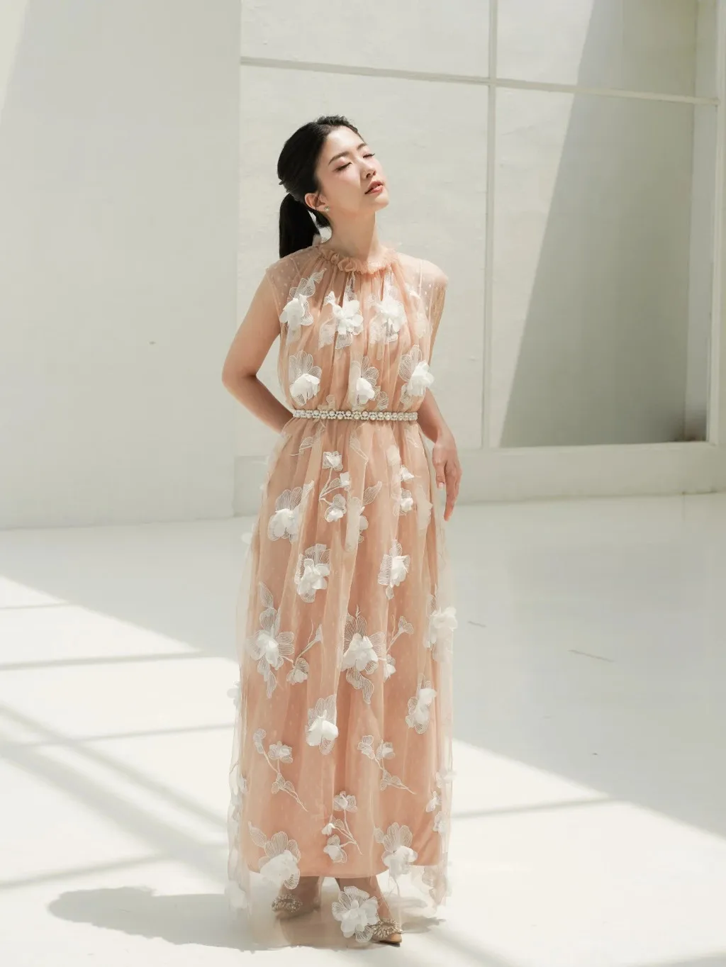 RD-0148 - Aura Label - Rosebell Dress In Apricot