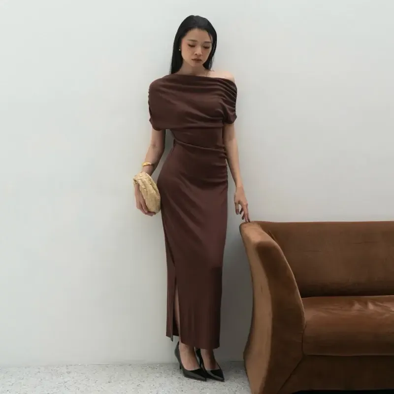 RD-0292 - Rooha - Pamela Dress in Walnut Brown