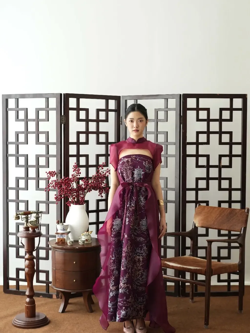 RD-0356 - Croi - Plume Set in Maroon