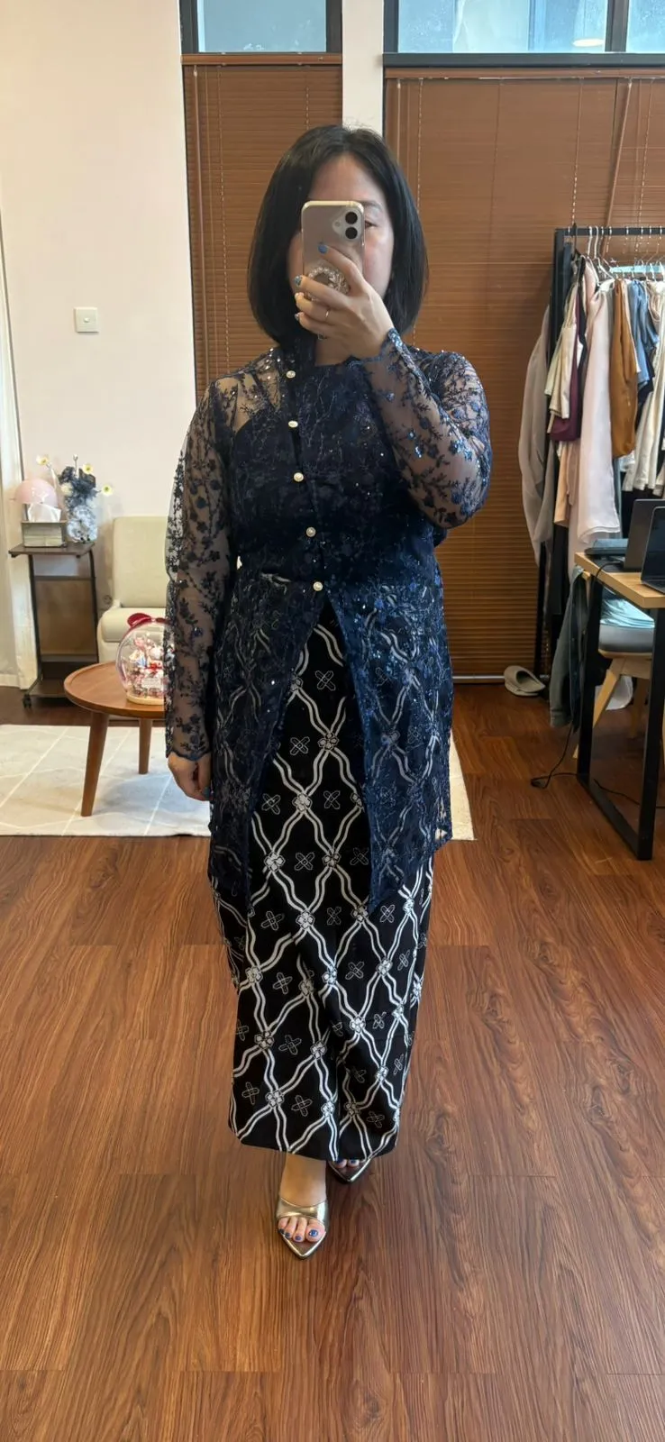 RD-0353 - Assojar - Tirani Kebaya Spangle in Navy