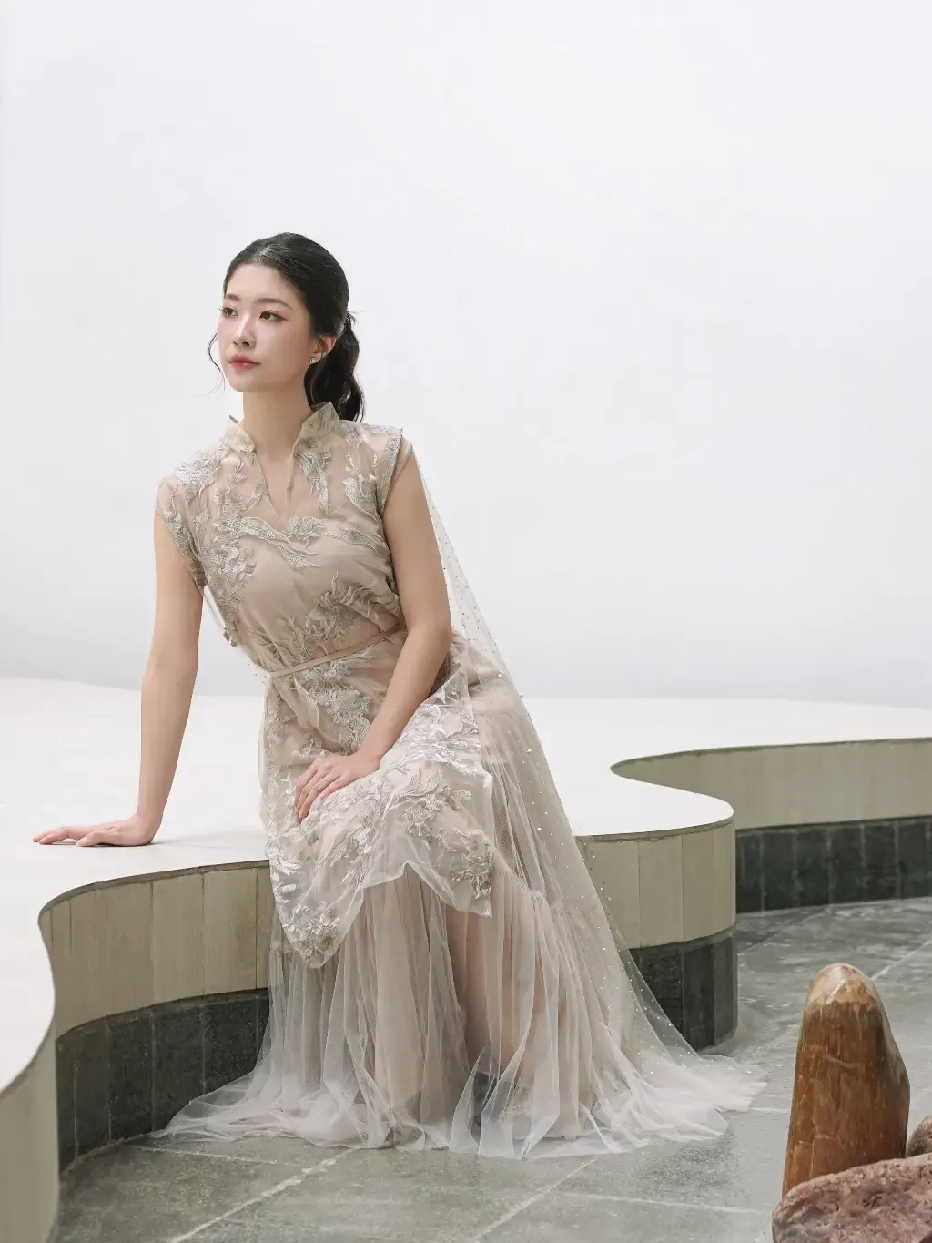 RD-0204 - Aura Label - Elora Dress in Latte