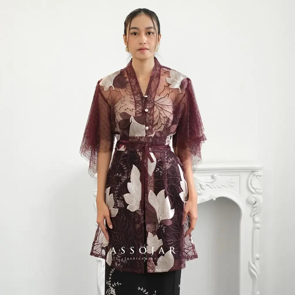 RD-0296 - Assojar - Neera Kebaya in Burgundy