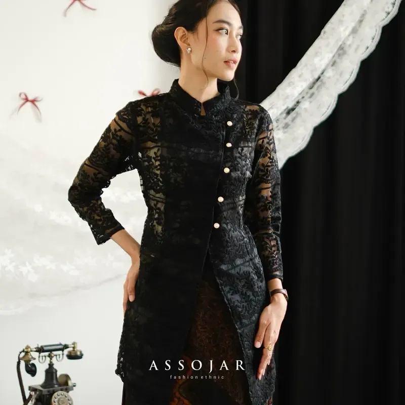 RD-0214 - Assojar - Tirani Kebaya Janggan in Black