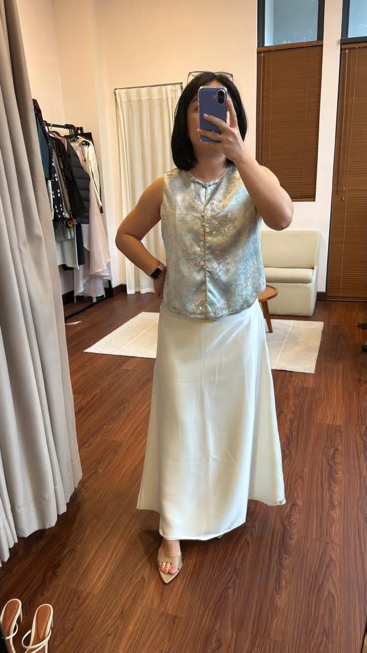 RD-0447 - Imported from China - Light Blue Cheong Sam Set