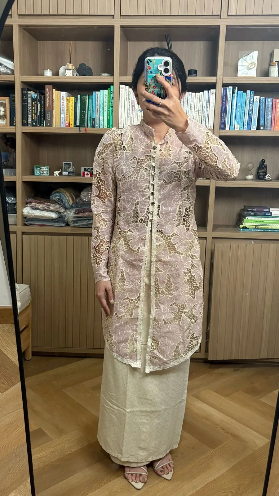 RD-0182 - Kebaya Kurung Top in Pink