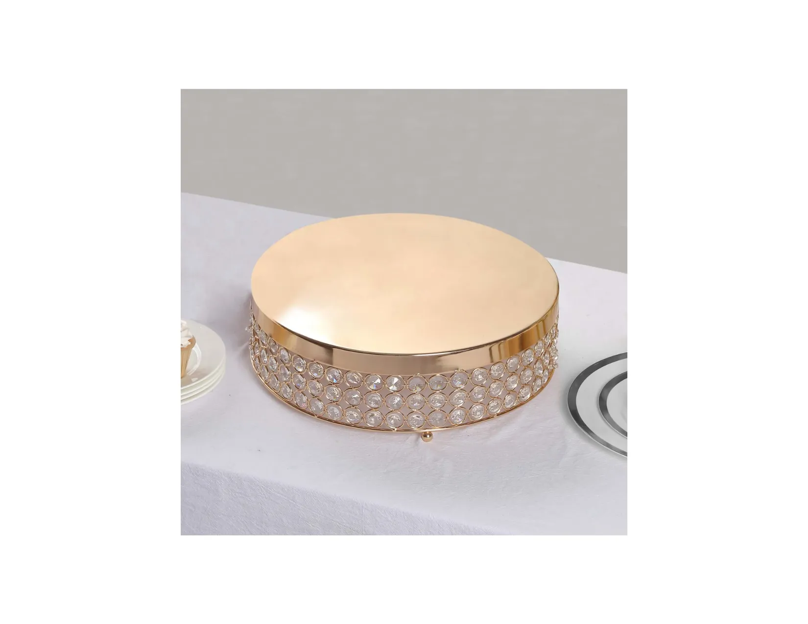 CRYSTAL BEADED CAKE STAND