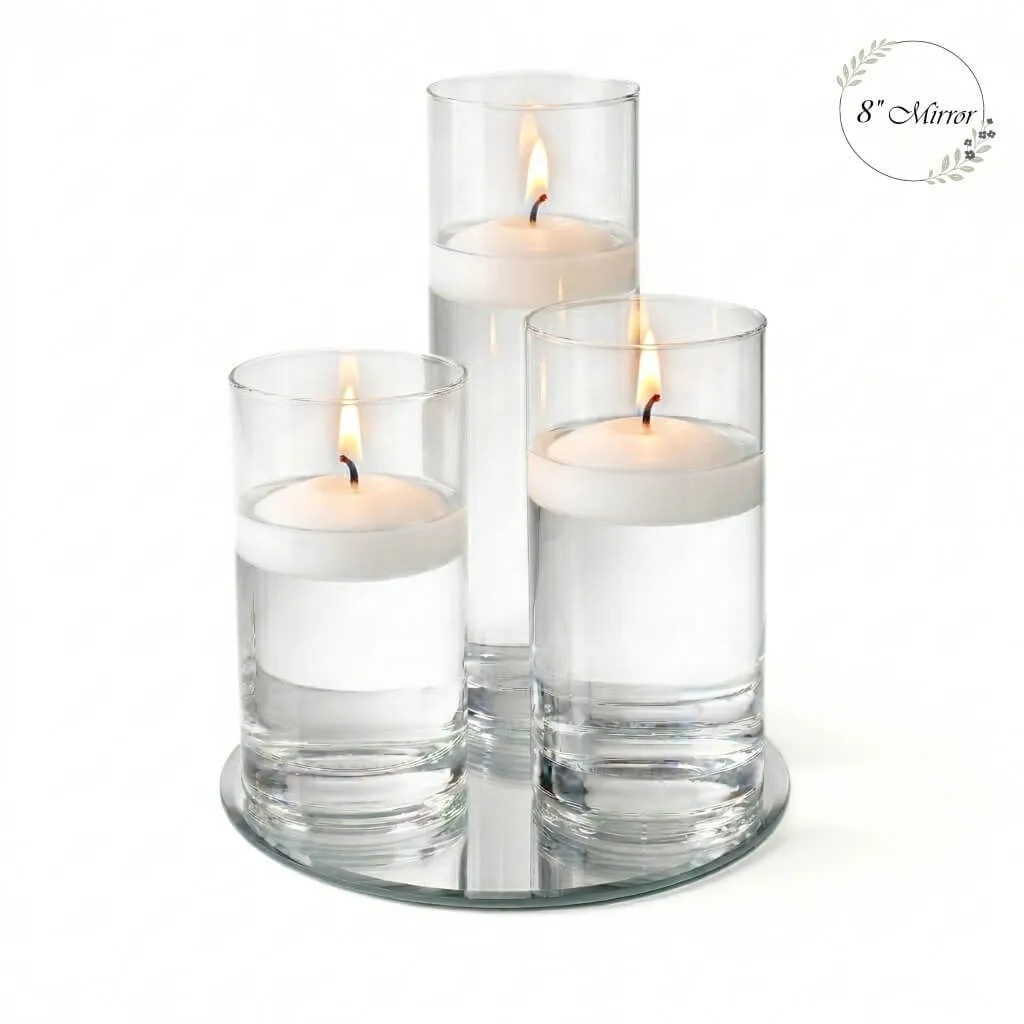 Single Candle with Vase