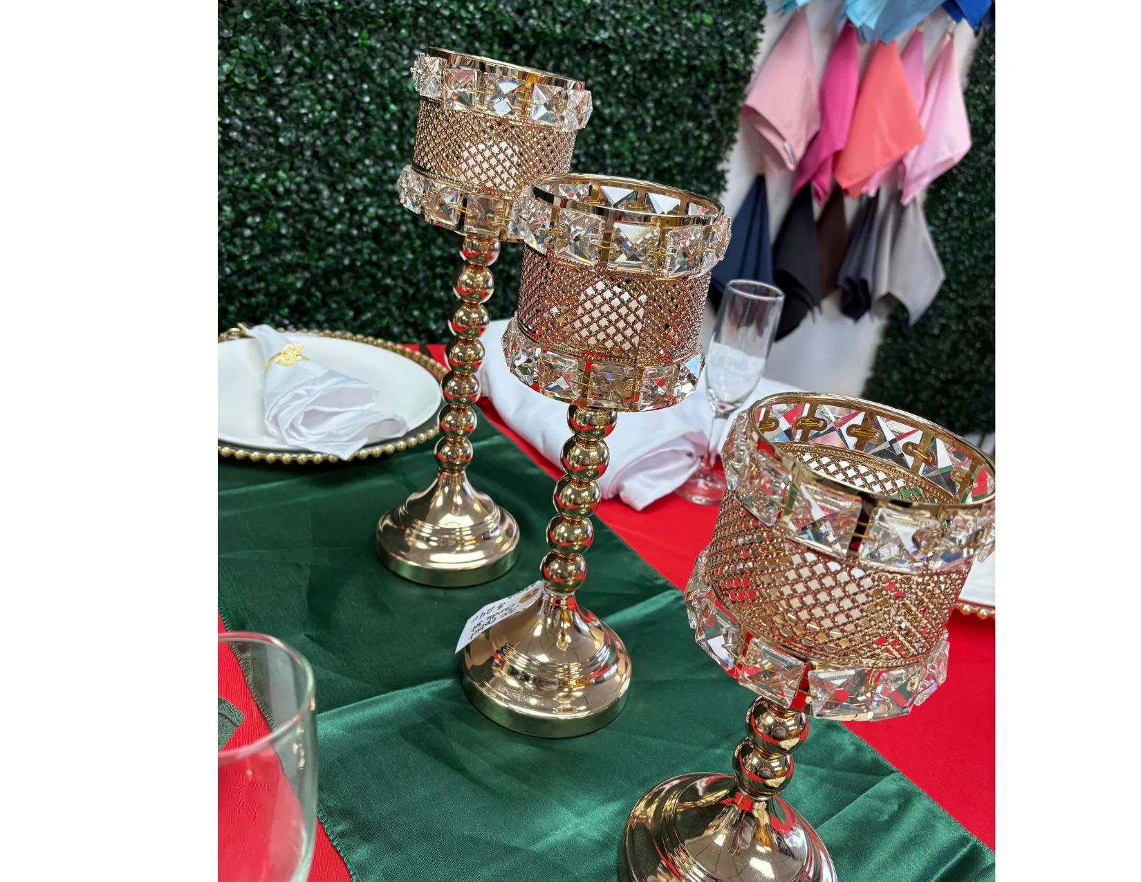 BEADED GOBLET CANDLE HOLDER