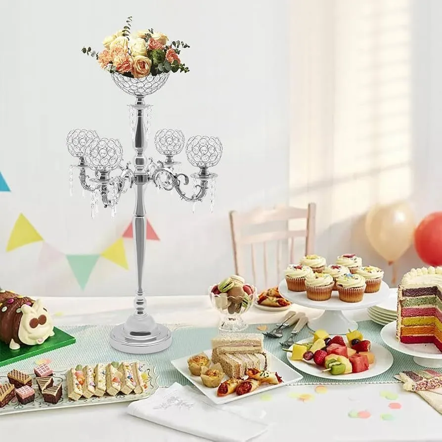 4 ARM CANDLEABRA VOTIVE CANDLE HOLDER